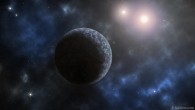An artist’s impression of the super-Earth Gliese 338Bb and its stars. Image credit: Sci-News.com.