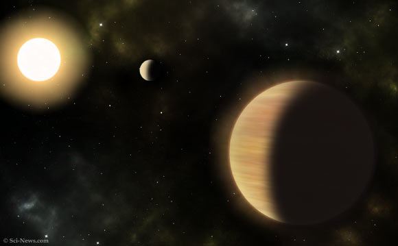An artist’s impression of the TOI-1130 system. Image credit: Sci-News.com.