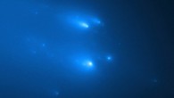 Hubble resolved roughly 30 fragments of comet C/2019 Y4 (ATLAS) on April 20, 2020. Image credit: NASA / ESA / Hubble / D. Jewitt, University of California, Los Angeles / Q. Ye, University of Maryland.