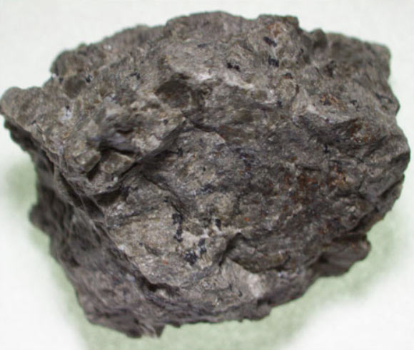 A fragment of the ALH 84001 meteorite. The whole size is 1.5 cm. Image credit: Koike et al, doi: 10.1038/s41467-020-15931-4.