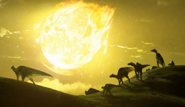 The Chicxulub asteroid hit Earth at an angle of about 60 degrees, which is among the worst-case scenarios for the lethality of the impact by the production of climate-changing gases. Image credit: Chase Stone.