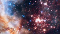 This Hubble image shows the star cluster Westerlund 2. Image credit: NASA / ESA / Hubble Heritage Team / STScI / AURA / A. Nota / Westerlund 2 Science Team.