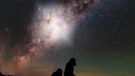About 3.5 million years, a tremendous explosion rocked the center of our galaxy. Our distant hominid ancestors, already afoot on the African plains, likely would have seen the resulting flare as a ghostly glow high overhead in the night sky. Image credit: NASA / ESA / G. Cecil, UNC, Chapel Hill & J. DePasquale, STScI.