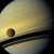 This mosaic of Saturn and its largest moon Titan combines six images -- two each of red, green and blue spectral filters -- to create this natural color view. The images were obtained with Cassini’s wide-angle camera on May 6, 2012, at a distance of approximately 778,000 km (483,000 miles) from Titan. Image credit: NASA / JPL-Caltech / Space Science Institute.