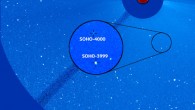 SOHO-4000 is seen here in an image from the SOHO alongside its 3,999th comet discovery. The two comets are relatively close at approximately 1 million miles apart, suggesting that they could have been connected together as recently as a few years ago. Image credit: ESA / NASA / SOHO / Karl Battams.