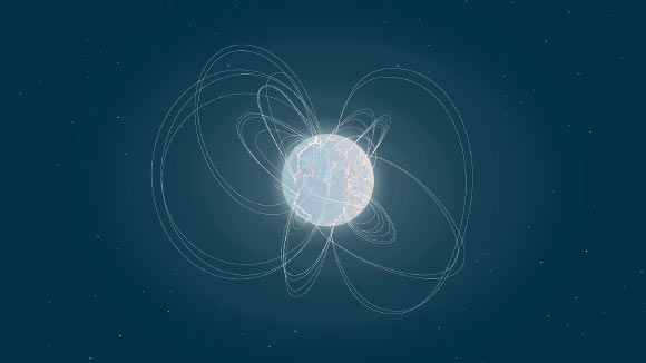 An artist’s impression of a magnetar. Image credit: ESA.