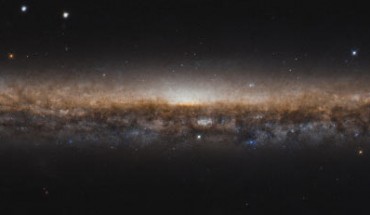 This Hubble image shows the edge-on spiral galaxy NGC 5907. Image credit: NASA / ESA / Hubble / R. de Jong / Judy Schmidt, www.geckzilla.com.