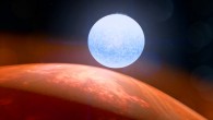 This illustration shows how the ultrahot Jupiter KELT-9b sees its host star. Image credit: NASA’s Goddard Space Flight Center / Chris Smith, USRA.