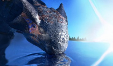 Ankylosaurus magniventris, a large armored dinosaur species, witnesses the impact of an asteroid, falling on the Yucatan peninsula 66 million years ago. Image credit: Fabio Manucci.