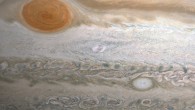 This composite image of Jupiter combines five JunoCam images taken on June 2, 2020, between 6:56 a.m. EDT (3:56 a.m. PDT) and 7:25 a.m. EDT (4:25 a.m. PDT). Image credit: NASA / JPL-Caltech / SwRI / MSSS / Kevin M. Gill / CC BY.