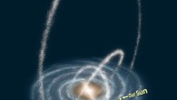 Stellar streams arcing high over the Milky Way Galaxy are remnants of accreted dwarf galaxies and star clusters. Image credit: NASA / JPL-Caltech / R. Hurt, SSC & Caltech.