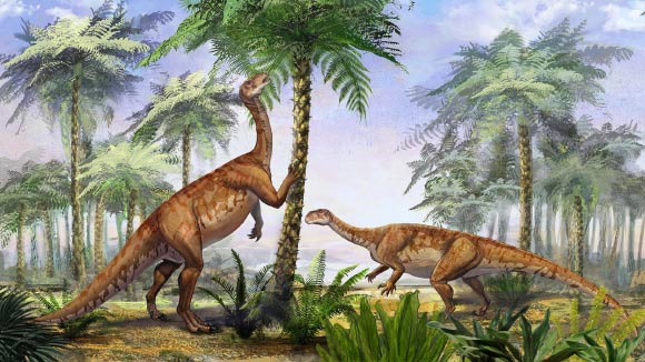 Life reconstruction of Irisosaurus yimenensis. Image credit: Ang Li.