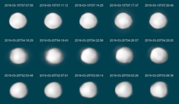 VLT/SPHERE/ZIMPOL images of (31) Euphrosyne. Image credit: Yang et al, arXiv: 2007.08059.