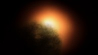 This artist’s impression was generated using an image of Betelgeuse from 2019 taken with the SPHERE instrument on ESO’s Very Large Telescope. Image credit: ESO / NASA / ESA / Hubble / M. Kornmesser.