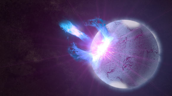 In the far future long after star formation has ceased the Universe will be populated by sparse degenerate remnants, mostly white dwarfs; these white dwarfs will cool and freeze solid into black dwarfs. Image credit: NASA’s Goddard Space Flight Center / S. Wiessinger.