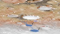 Open and closed lakes on early Mars. Image credit: University of Texas at Austin.
