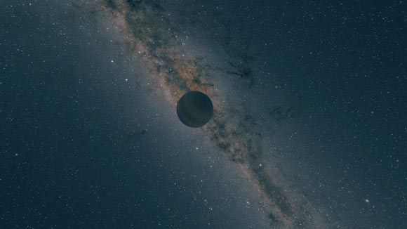 An artist’s impression of a free-floating exoplanet. Image credit: NASA / JPL-Caltech / R. Hurt, Caltech-IPAC.