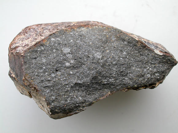 A piece of the enstatite chondrite meteorite Sahara 97096. Image credit: Christine Fieni / Laurette Piani / French National Museum of Natural History.