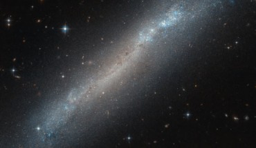 This Hubble image shows NGC 2188, a barred spiral galaxy located 27 million light-years away in the constellation of Columba. Image credit: NASA / ESA / Hubble / R. Tully.