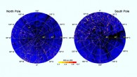 Map of hematite (redder color) on the Moon. Image credit: Li et al, doi: 10.1126/sciadv.aba1940.