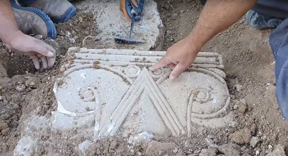 The 2,600-year-old royal stone capital found in the City of David, Jerusalem, Israel. Image credit: Israel Antiquities Authority.