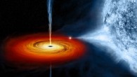 An artist’s impression of a stellar-mass black hole surrounded by a disk of gas and plasma gravitationally pulled from a close binary star companion. Image credit: NASA / CXC / M. Weiss.