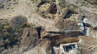 This aerial photo shows the 2,000-year-old mikveh (lower right) at the site of the ancient agricultural farm near Hannaton in northern Israel. Image credit: Abd Elghani Ibrahim / Israel Antiquities Authority.