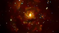 This Chandra/ACIS-S image shows XRSs (colored points) in Messier 51; M51-ULS-1 is the orange source in the center of the blue box; diffuse emission is from hot gas. Image credit: Di Stefano et al., arXiv: 2009.08987.