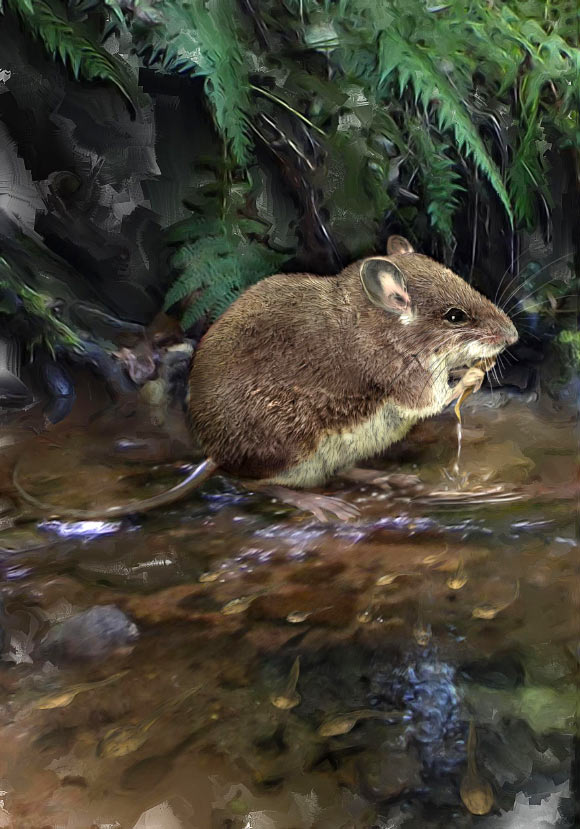 An artist’s illustration of Colomys lumumbai. Image credit: Velizar Simeonovski, Field Museum.
