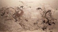 Polo scene from the tomb of Li Yong, Fuping county, Shaanxi province, China. Image credit: P. Wertmann.