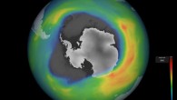 This year’s ozone hole over Antarctica is one of the largest in recent years. Image credit: ESA.
