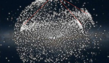 Stars identified by Donlon II et al. have formed shell structures in the aftermath of a radial merger occurring 3 billion years ago. Image credit: Rensselaer Polytechnic Institute.