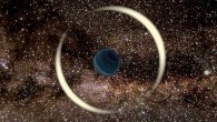 An artist’s impression of a gravitational microlensing event by a free-floating exoplanet. Image credit: Jan Skowron / Astronomical Observatory, University of Warsaw.