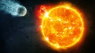 This illustration shows radiation from flares from a red dwarf star like Barnard’s star eroding the atmosphere of an orbiting, rocky planet. Image credit: NASA / CXC / M. Weis.