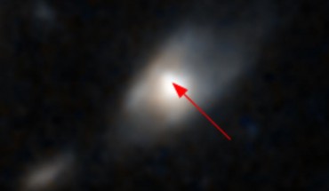 This image shows the glow from the GRB 200522A kilonova caused by the merger of two neutron stars. Image credit: NASA / ESA / W. Fong, Northwestern University / T. Laskar, University of Bath.
