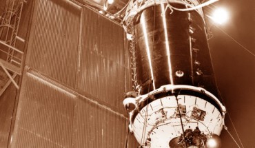 This photo shows a Centaur upper-stage rocket before being mated to an Atlas booster in 1966. Image credit: NASA.