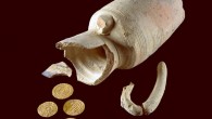 The 1,000-year-old juglet with found gold coins. Image credit: Dafna Gazit, Israel Antiquities Authority.
