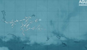 This image from the Geostationary Lightning Mapper shows a superbolt-producing lightning flash over the southeastern United States on February 19, 2019. The lightning flash spanned several hundred kilometers and lasted nearly 7 seconds. Image credit: Los Alamos National Laboratory.