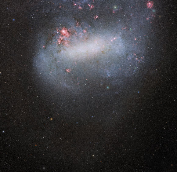 Part of the SMASH dataset showing an unprecedented wide-angle view of the Large Magellanic Cloud. Image credit: CTIO / NOIRLab / NSF / AURA / SMASH / D. Nidever, Montana State University / Travis Rector, University of Alaska Anchorage / Mahdi Zamani & Davide de Martin.