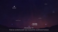 Jupiter and Saturn have been traveling across the sky together all year, but in December, get ready for them to really put on a show. Over the first three weeks of the month, watch each evening as the two planets get closer in the sky than they’ve appeared in two decades. Look for them low in the southwest in the hour after sunset, Image credit: NASA / JPL-Caltech.