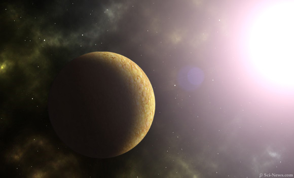 An artist’s impression of the super-Earth planet TOI-237b. Image credit: Sci-News.com.