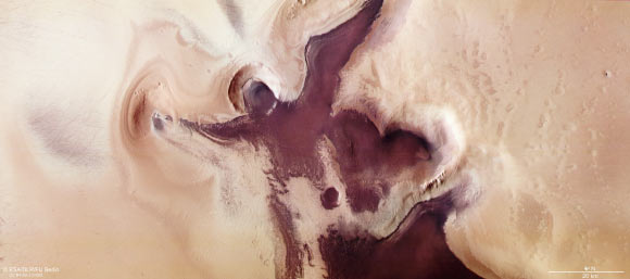 This image comprises data gathered by ESA’s Mars Express on November 8, 2020, during orbit 21,305. Image credit: ESA / DLR / FU Berlin / CC BY-SA 3.0 IGO.