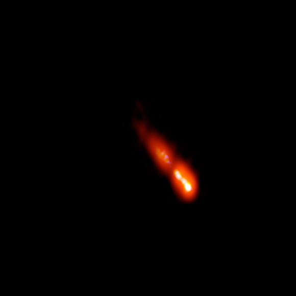 VLBA image of PSO J0309+27. Image credit: Spingola et al. / Bill Saxton / NRAO / AUI / NSF.
