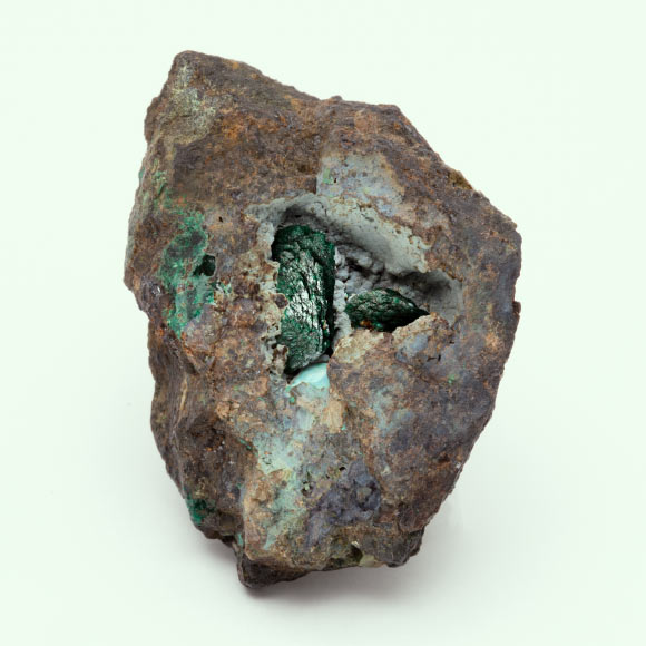 Kernowite (green color). Image credit: The Trustees of the Natural History Museum, London.
