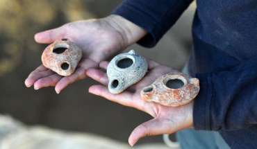 The Beit Nattif lamps. Image credit: Israel Antiquities Authority.