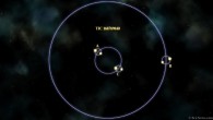 Structure of TIC 168789840, a sextuple system of three eclipsing binaries arranged as inner quadruple AC and outer binary B. Image credit: Sci-News.com.