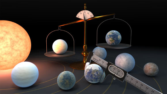 Agol et al. measure the density of the seven TRAPPIST-1 planets. Image credit: NASA / JPL-Caltech.