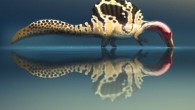 Capable of capturing both aquatic and terrestrial prey, and perhaps an opportunistic scavenger, adult Spinosaurus likely took aquatic prey by standing in shallow water or at the margins of water bodies. Image credit: Robert Nicholls.