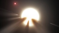 An artist’s impression of the KIC 8462852 binary system. Image credit: NASA / JPL-Caltech.
