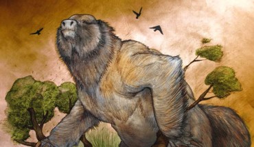 Life reconstruction of Megatherium. Image credit: Sebastián Rozadilla.